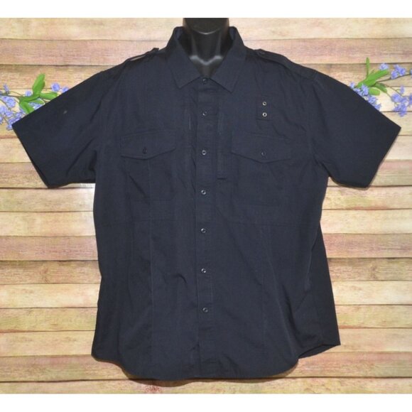 5.11 Tactical Series Mens Black Concealed Carry Shirt Size 2XL Short Sleeve Work - Picture 1 of 12